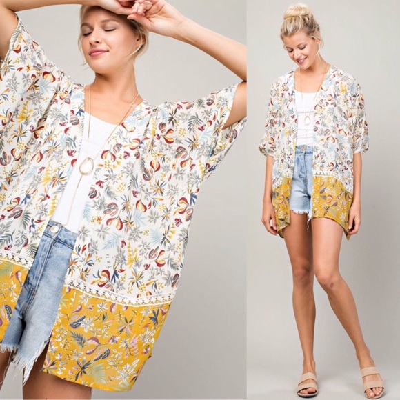 Kimono Floral Boho - Picture 3 of 5